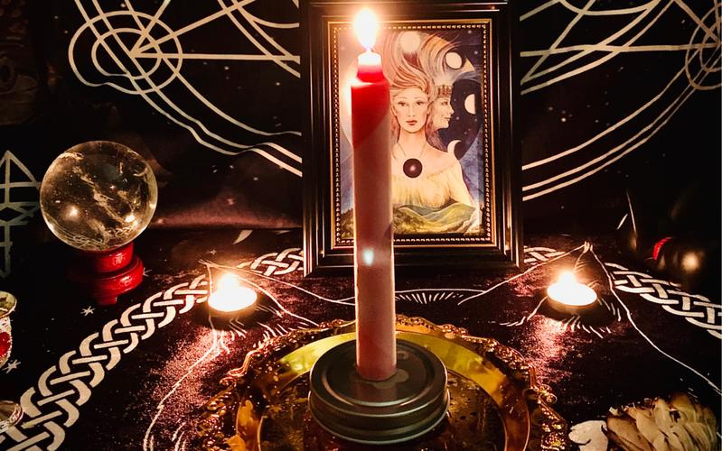 蜡烛魔法仪式爱情巫术罐子让爱情甜蜜如初