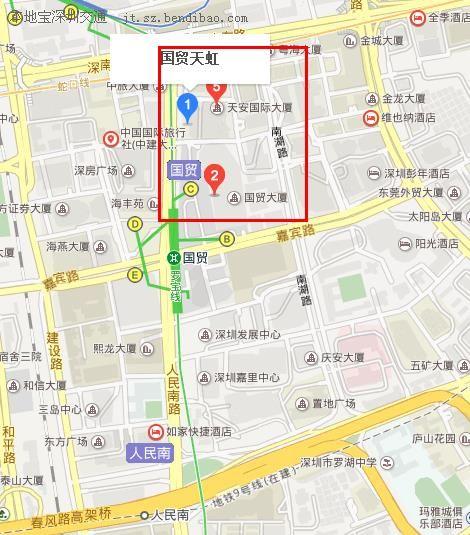 深圳国贸天虹商场地点交通指南