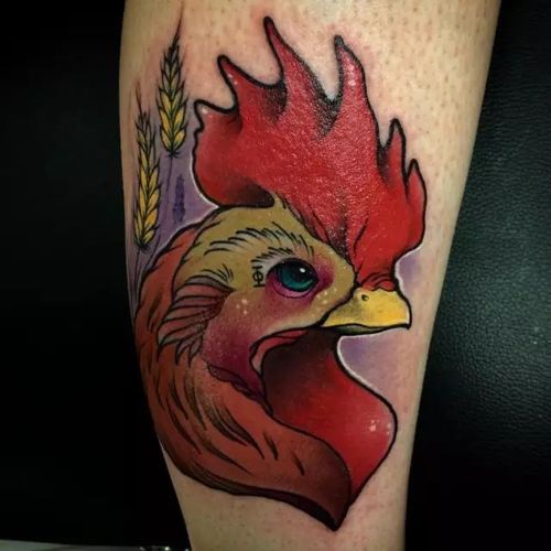 纹身手稿-十二生肖鸡