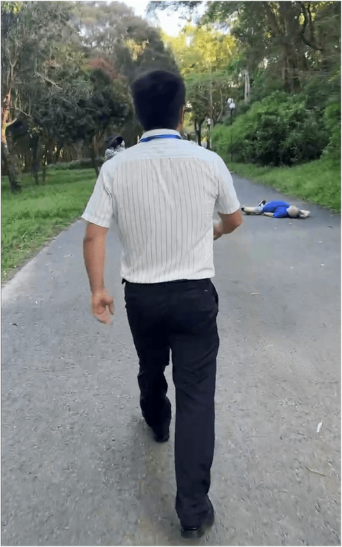 赣县一医生在深圳莲花山公园参观学习时,在路上及时出手紧急施救了一