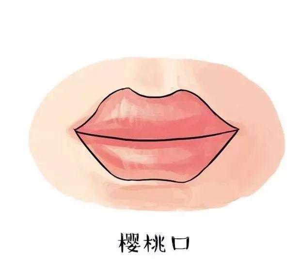 樱桃口特点是嘴圆润且比较小,唇型方正,嘴角向上,色泽艳丽.