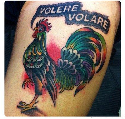属鸡的人生效纹身图案雄鸡纹身图片大全