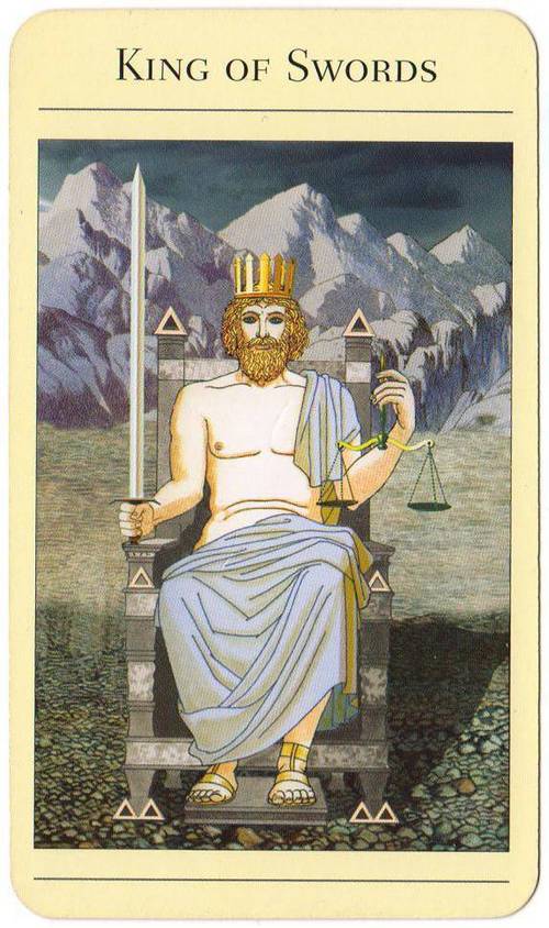 神话塔罗解牌|宝剑国王标签:朱丽叶·沙曼-伯克塔罗牌神话塔罗宝剑