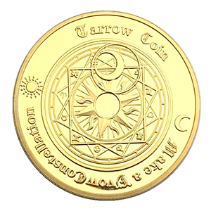 西方塔罗牌许愿镀金币 月光太阳神幸运风水币星座纪念币牙仙硬币