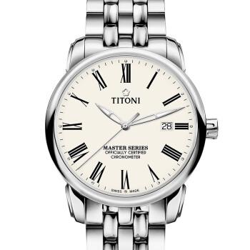 梅花(titoni) 【双十一活动】  全球联保瑞士手表大师系列自动机械