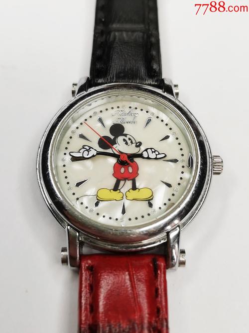 中古迪士尼腕表disney正版米老鼠米奇限量款手表女士石英表限量版