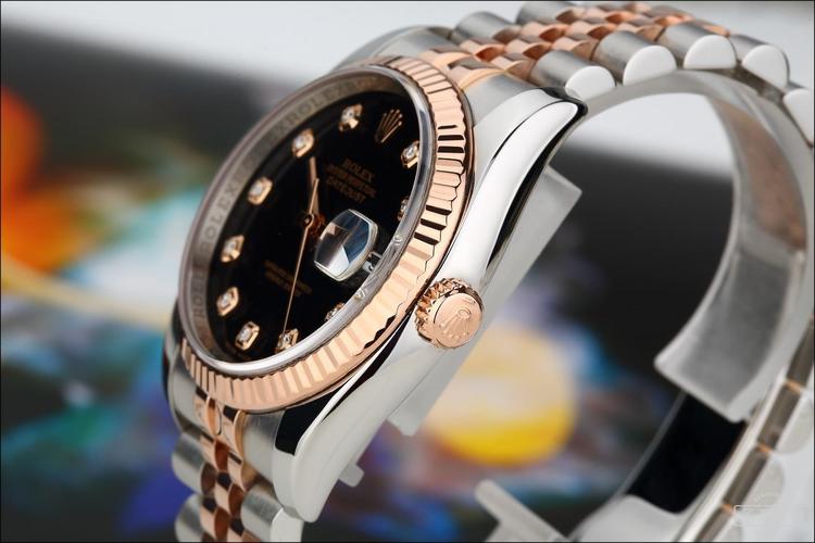 劳力士日志型系列116231黑盘镶钻纪念表带腕表二手回收销售价格